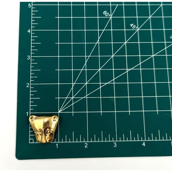 Metropolitan Museum Art Sterling 925 Vermeil MMA Lioness Cat Mask Pin Brooch - Picture 9 of 11